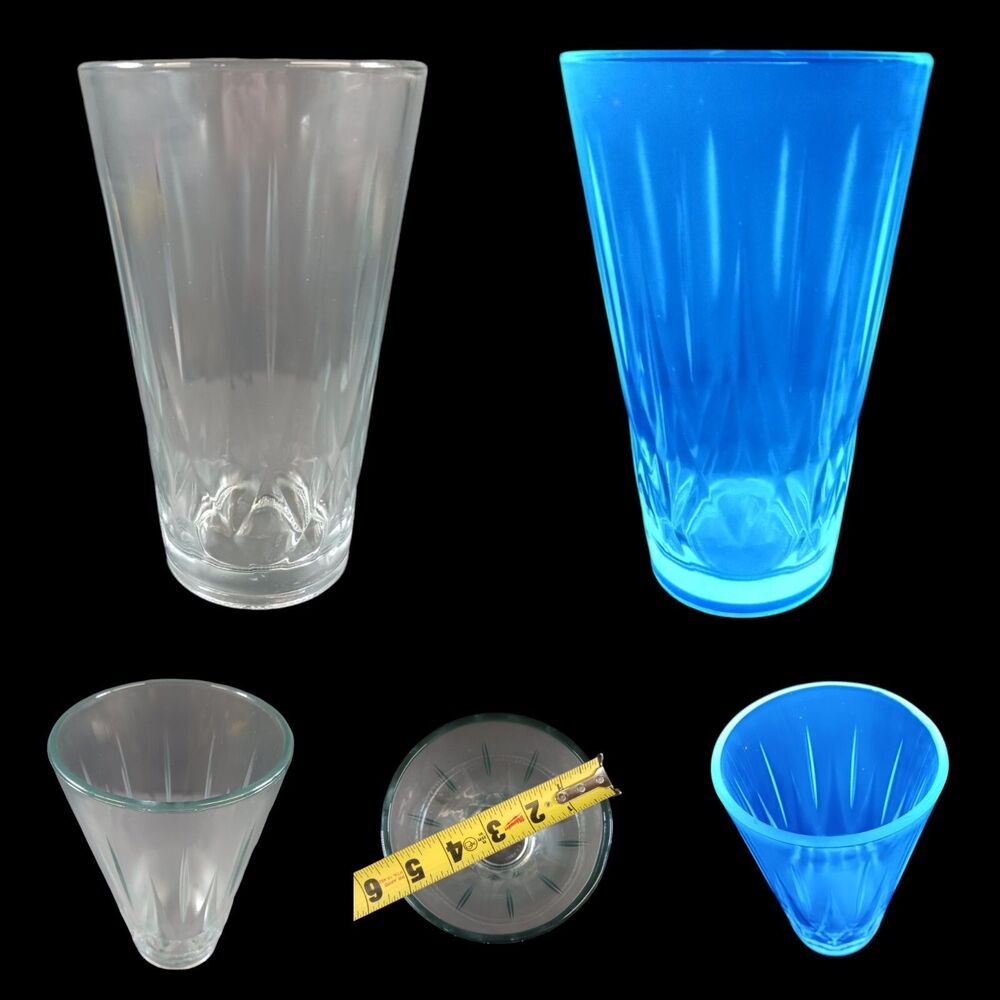 9” Vase - Thick, Heavy, Clear Glass Syndicated Sales Inc. #4239A USA 365NM UV